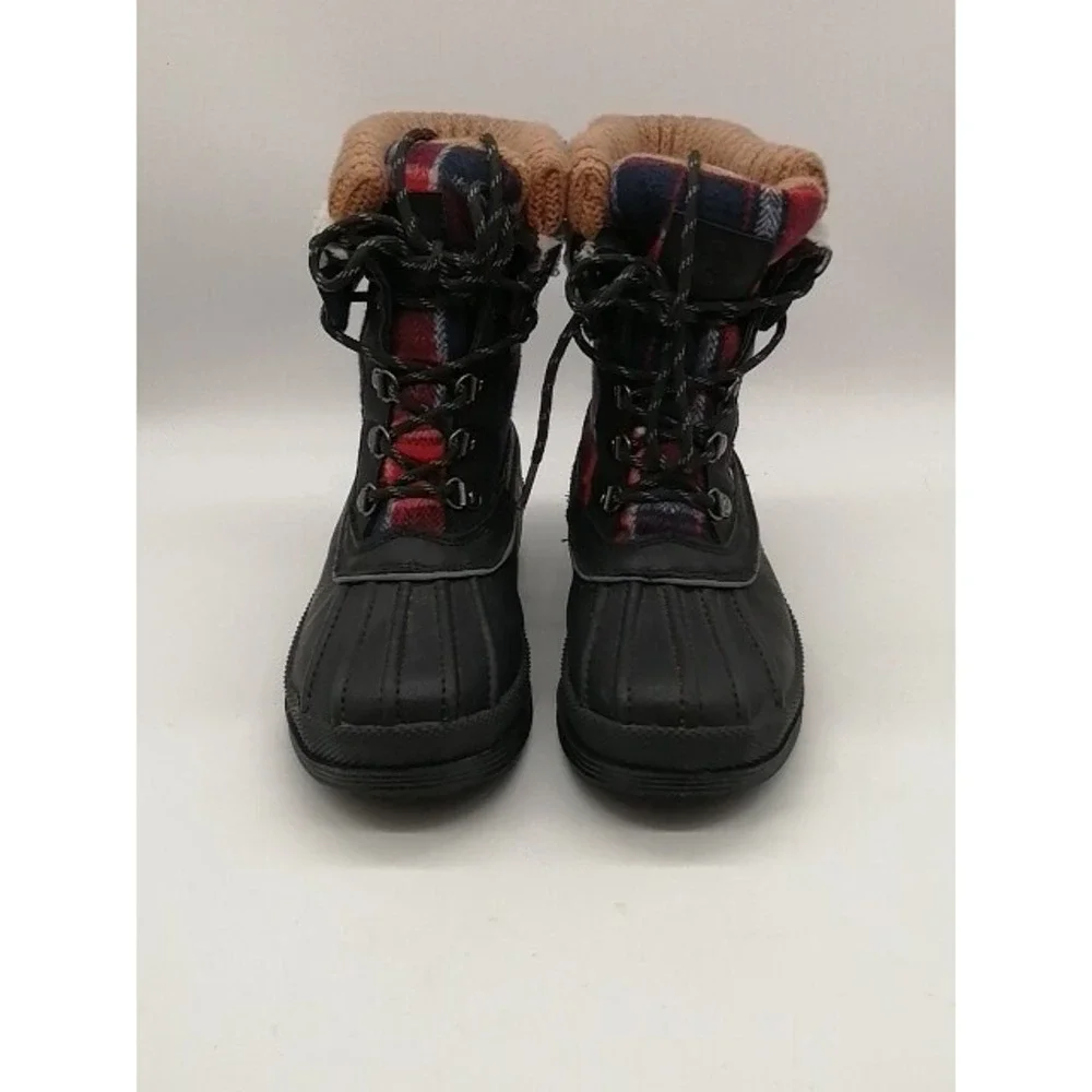 Tamarack Boots Womens Red Black 6 Winter Shoe Waterproof Slip Resistant SC1106